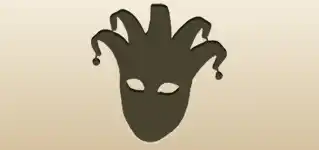 道化の仮面のシルエット