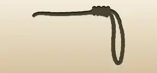 ロープのシルエット