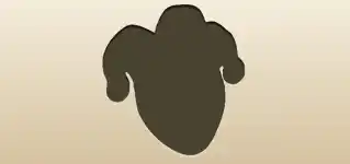 道化の仮面のシルエット