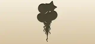 風船のシルエット