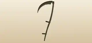 大鎌のシルエット