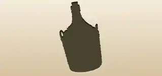 かご編みボトルのシルエット