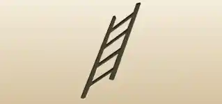 はしごのシルエット