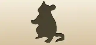 ネズミのシルエット