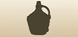 かご編みボトルのシルエット