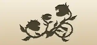 ハエトリソウのシルエット