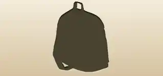 リュックサックのシルエット