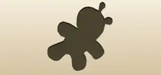 ブードゥー人形のシルエット