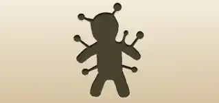 ブードゥー人形のシルエット