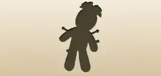 ブードゥー人形のシルエット