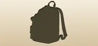 リュックサックのシルエット