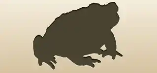 ヒキガエルのシルエット