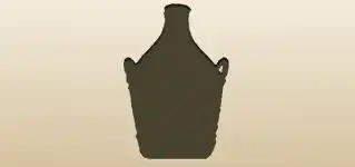 かご編みボトルのシルエット
