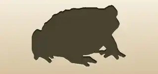 ヒキガエルのシルエット