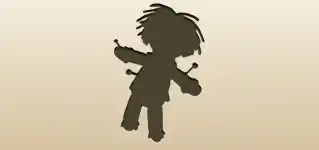 ブードゥー人形のシルエット