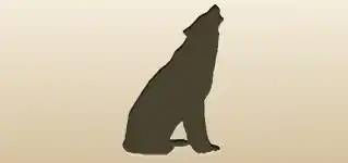 狼のシルエット