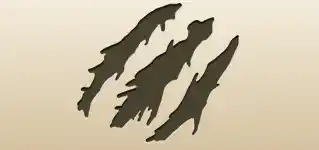 爪痕のシルエット