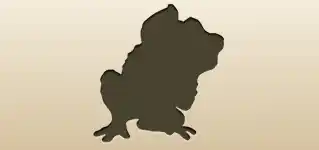 ヒキガエルのシルエット
