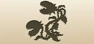 ハエトリソウのシルエット