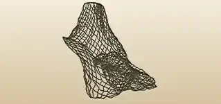 網のシルエット