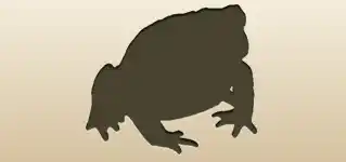 ヒキガエルのシルエット