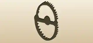 クマ用の罠のシルエット