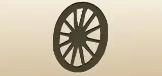 車輪のシルエット
