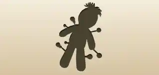 ブードゥー人形のシルエット
