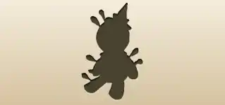 ブードゥー人形のシルエット