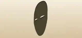 アフリカの仮面のシルエット