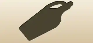 かご編みボトルのシルエット