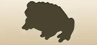 ヒキガエルのシルエット