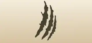 爪痕のシルエット