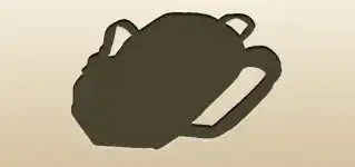 リュックサックのシルエット