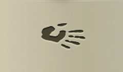 Handprint silhouette