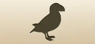 Puffin silhouette