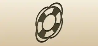 Lifebuoy silhouette