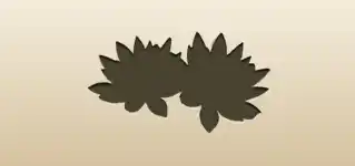 Lotuses silhouette