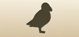 Puffin silhouette