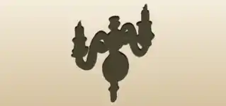 燭台のシルエット