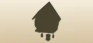 鳩時計のシルエット