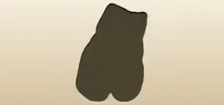 手袋のシルエット