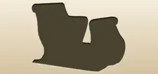 そりのシルエット