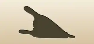 暖炉用ふいごのシルエット