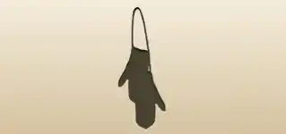 手袋のシルエット