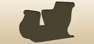 そりのシルエット