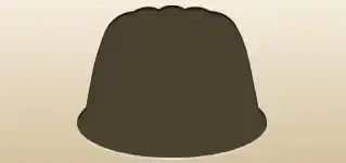 ゼリーデザートのシルエット