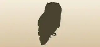 フクロウのシルエット