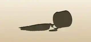 インク壺のシルエット