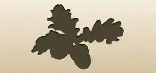ドングリのシルエット